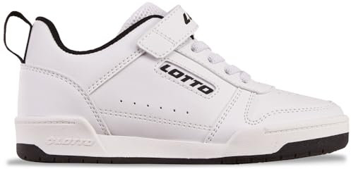 Lotto Unisex Kinder Sneaker, White Black, 27 EU