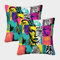 Pop Art Bunt Gedruckt Bequemes Kissen Throw Kissenbezug Für Bett Stuhl Art Deco Modern Geschenk Wurf 45x45cm,Packung Mit 2