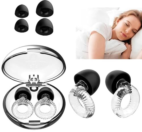 Loop Quiet Ohrstöpsel, leichte Geräuschunterdrückung, Ohrstöpsel für Schlaf, Arbeit, Studium und Reisen, wiederverwendbarer Gehörschutz mit 6 Ohrstöpseln S/M/L