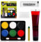 SFX Makeup Kit Halloween Schminke Set, Make-up Fake Blood, Kunstblut + 6 Farben Gesicht Body Painting Öl, Gesichtsfarbe für Bühne, Verkleidung, Cosplay, Theater, Abwaschbar