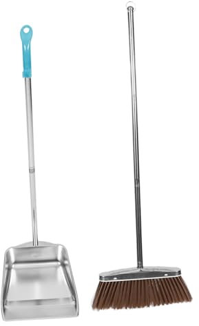 TOGEVAL 1juego Escoba y Recogedor De Basura para Limpieza De Hogar Accesorios para Hogar para Interiores y Exteriores Uso Práctico Garajes Talleres