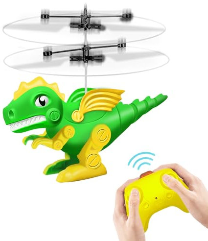 Ynybusi Remote Control Helicopter Dinosaur Toys for Kids 8+, 2.4GHz Flying Toy with LED Lights, Indoor/Outdoor RC Helicopter Drone, Cool Stuff Boys Gifts