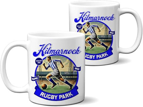 KRAFTYGIFTS Personalised Kilmarnock Mug Nostalgia Football Fan Cup Retro Vintage Tea Coffee Fathers Day Gift for Him NFM44