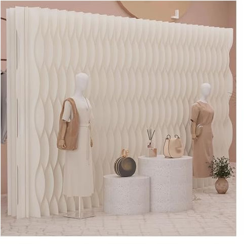 JCWGLY Raumteiler Moderner Kreativer Raumteiler Aus Papier, Wandtrennwand 5,24–9,18 Fuß Hoch, Flexibel Einziehbar Sichtschutz Trennwand Faltbar Verstellbar(500x160cm/16.4x5.24ft)