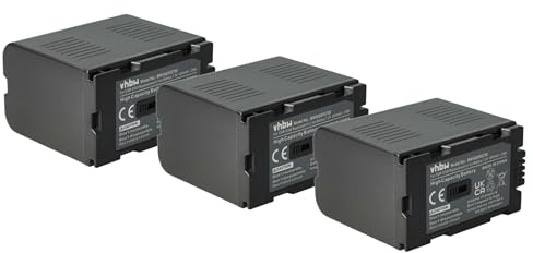 vhbw 3X Akku kompatibel mit Panasonic NV-DA1 | CGR-D16S, NV-DS1, NV-DA1B, NV-DS12, NV-DS11 Videokamera Camcorder (3200 mAh, 7,2 V, Li-Ion)