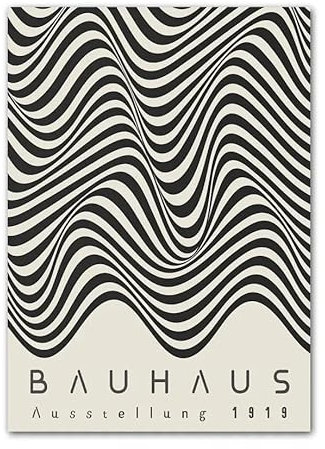 Abstrakte Bauhaus Geometrische Linien Wand Kunst Leinwand Malerei Poster Drucke Schlafzimmer Wohnzimmer Hause Dekoration A8 60X90Cm Kein Rahmen