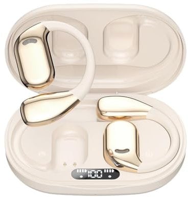 Bluetooth V5.4 kompatibel mit Apple Microsoft/Android, Ohrbügel, Bluetooth-Headset, Kopfhörer, Earbuds Typ-C, Sport-Gamer