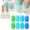 Jelly Gel Nail Polish Set,Glass Transparent Blue-Green Series Beetles Gel Polish 4 Colors,Clear Crytal Glass Requires Led Uv Curing,Iridescent Colors For Women Girls Spring Summer(4pcs)