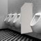 Urinal Trennwand, WC Wandmontage Urinaltrennwand Toiletten Schamwand WC Trennwand Wand Sichtschutz, 90x40cm, Lichtgrau