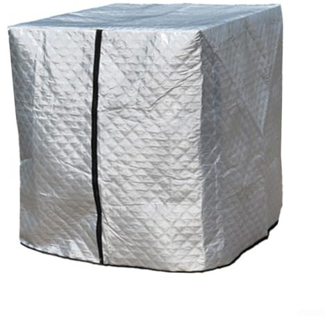 Wärmedämmung Abdeckung für 1000L IBC Tanks schützt vor Frost und rauem Wetter (Silber)