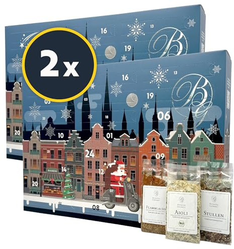 Boomers Gourmet - 2x Premium Gewürz Adventskalender 2025, Exklusiver Gewürze Weihnachtskalender, Gourmet Adventskalender, 24 Hochwertige Gewürze zum Genießen - 2 Stück