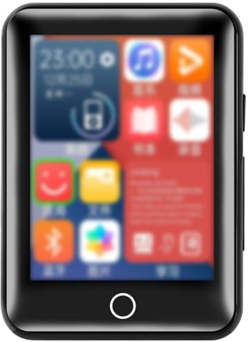 Tressify MP3-Player mit Metallgehäuse, 32 GB, tragbarer Touchscreen, kabellos, Vollbild, E-Book-Lesen, geeignet für Schüler und Reisende