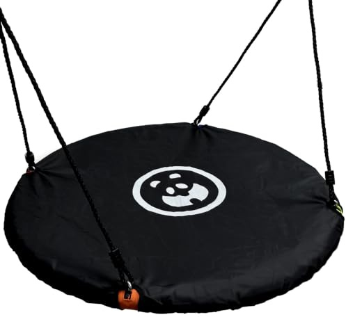 HeyZoo Saucer Tree Swing Seat Cover Protector 48 inch, Outdoor Round Swing Cover, Black