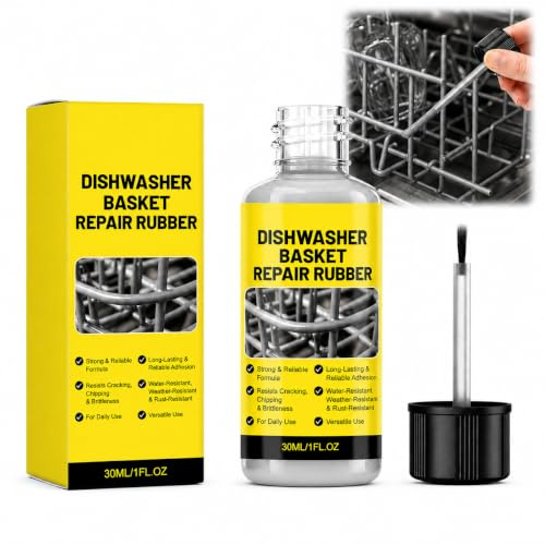 Spülmaschinenkorb Rost Reparatur, Rostschreck für Spülmaschine Flüssiggummi, Anti Rost Spülmaschine Geschirrkörbe Reparatur, Graue Hitzebeständige Emaille Reparaturset 30 ml