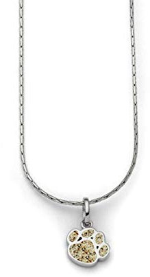 DUR Damen Kette Pfote aus 925er Silber| Strandsand | Länge ca. 42 cm K2624