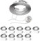 ledscom.de 10 Stück Decken-Einbaurahmen FERE Einbaurahmen chrom matt (LED/Halogen/GU10/MR16/PAR16/50mm) inkl. GU10 Fassung