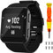 NotoCity Armband für Garmin Forerunner 35/Approach S10, Quickfit Silikon Armbänder Kompatibel mit Garmin Forerunner 35,Mehrfache Farben (Schwarz)