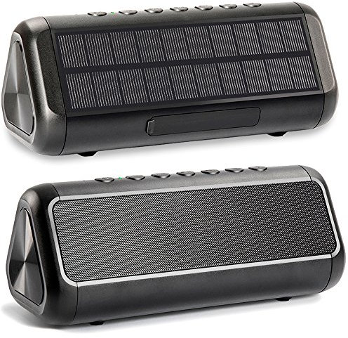 Solar Bluetooth Lautsprecher 12W, IPX5 Wasserdichter tragbarer drahtloser Lautsprecher,50+ Stunden Spielzeit,Bluetooth 4.2 Lautsprecher Eingebaute 5000mAh Power Bank für Indoor & Outdoor Aktivitäten