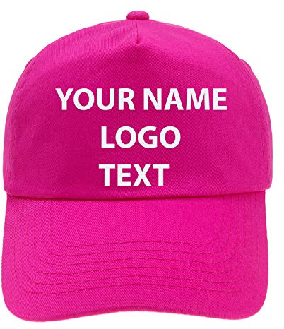 MFAZ Morefaz Ltd Personifizierter Jugend-Baseballmütze-Hut scherzt Größen-Jungen-Mädchen-Hut-individuellen Namen, Text, das gestickte Logo (Fuchsia)