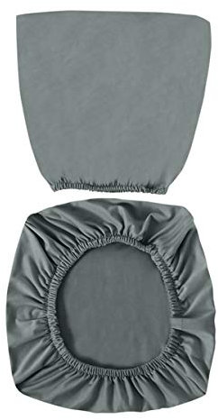 VOSAREA Office Chair Covers Stretch Computer Desk Chair Slipcovers Protector Removable Washable Chair Seat Cushion Protectors (Deep Grey)