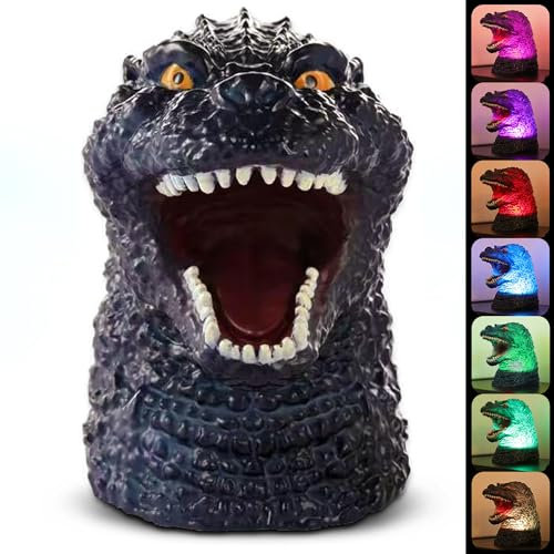 WLHONG Dinosaur Monster Night Light for Kid, Cute Color Changing Silicone Baby Night Light with Touch Sensor, Portable Rechargeable LED Bedside Nursery Lamp for Toddlers Room, Monster Gift Boys Girls