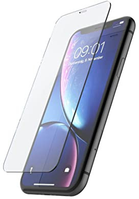Hama Schutzglas für Apple iPhone XR/11 (Displayglas aus Echtglas, Displayschutz 10H Härte, Hartglas stoßfest, Kratzfest, Anti-Fingerabdruck + Montagehilfe) transparent