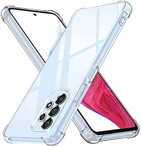 ivoler Coque pour Samsung Galaxy A53 5G, Ultra Transparent Étui de Protection en Silicone Antichoc avec Coins Renforcés, Clair Mince Souple TPU Bumper Housse