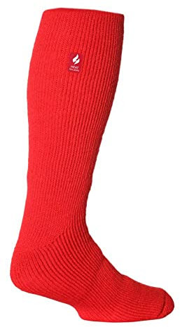 HEAT HOLDERS - Mens & Womens Knee High Thermal Socks | Extra Thick Warm Socks with Fluffy Insulated Inner for Winter | Ideal Socks for Outdoor Boots (6-11, Red)