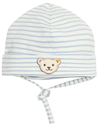 Steiff Unisex Baby Basic Bommel Beanie-Mütze, Celestial Blue, 45