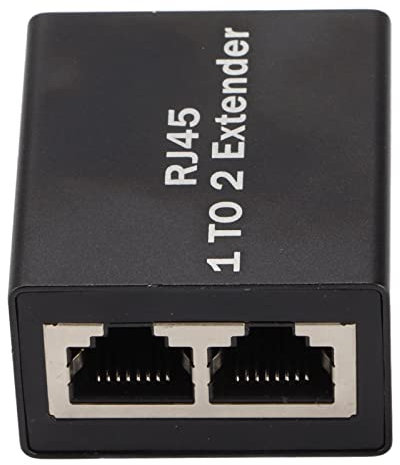 Ethernet-Splitter RJ45-Netzwerkanschlussadapter für Koppler, Hubs, Router, Switches, Digitales Fernsehen, Cat 5/Cat 6, LAN-Ethernet-Extender für Drahtlose Netzwerkgeräte,(1 bis 2 Splitter)
