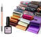 Dotcom Living Nail Foil Transfer Gel Glue Sticker for Gel Nails Art Laser Decoration Glitter Decal Manicure UV LED Lamp Required DIY Soak Off (50pcs foil Set)