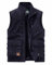 KTWOLEN Herren Outdoor Sport Weste Ärmellose Jacke Safari Weste mit Vielen Taschen Anglerweste Fotografie Sport Camping Jagd Wandern Freizeitweste, Blau, XL