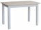 k koma Mesa de comedor de pino macizo, patas blancas, tapa de pino lacado, 70 x 120 cm