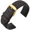 ANNEFIT Uhrenarmbänder für Herren 18mm mit Gold Schnalle, Vintage Nubuk Wildleder Weiches Leder mit Schnellverschluss (Dunkelgrau)