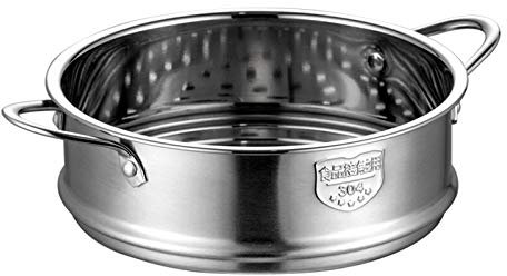 Pentola a vapore in acciaio con doppio orecchio per zuppa, pentola per latte, , 20 cm