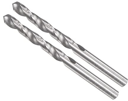 CoCud Solid Carbide Drill Bits, 3.1mm Diameter, YG6 (C2/K20) Tungsten Carbide Straight Shank Twist Drill Bits - (Applications: for Stainless Steel Alloy), 2-Pieces
