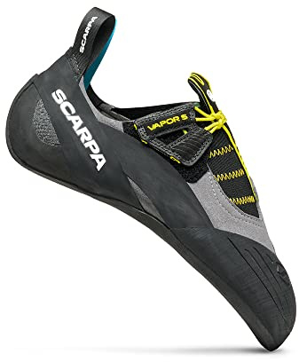Scarpa Vapor S Climbing Shoes Boulder Shoes, Smoke/Yellow, 9.5 UK