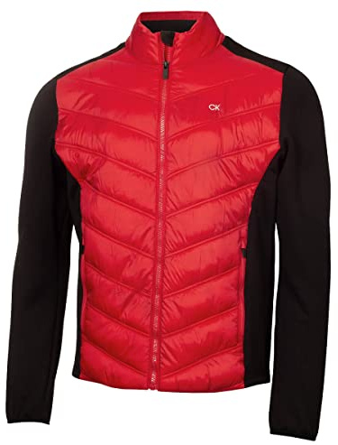 Calvin Klein Mens Frontera Hybrid Golf Jacket - Red - XXL