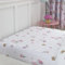 Happy Linen Company Spannbettlaken für Mädchen und Jungen, Einhorn im Zauberwald, Weiß, für Kleinkinder, Spannbetttuch, Bettwäsche, Bettwäsche