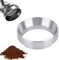 Dosiertrichter Mit Magnetischem Ersatz, Dosierring für Brühschüssel, Kaffee Siebträger Trichter, Kaffee-Dosierring aus Aluminium, 58mm Universal Kaffeedosierring, für Kaffeemaschine, Schwarz