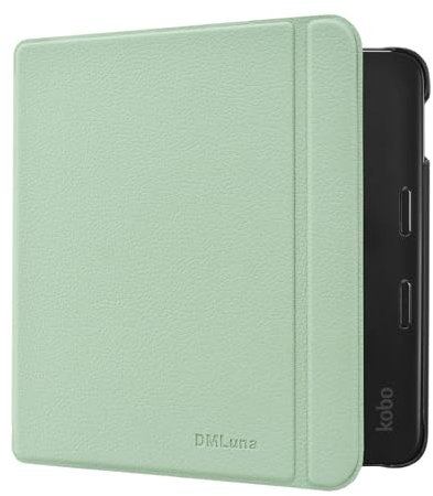DMLuna Hülle für Tolino Vision Colour, Kobo Libra Colour (2024) - Superleicht PU-Leder Schutzhülle mit Auto Sleep/Wake und Magnetverschluss - Agavengrün