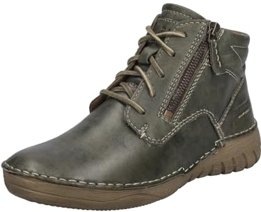 Josef Seibel Damen Schnürstiefeletten Felicia 09,Weite G (Normal),Wechselfußbett,Kurzstiefel,uebergangsschuhe,Oliv,38 EU