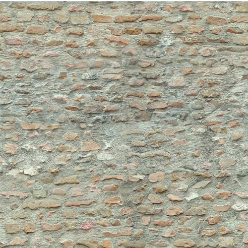 ICYEHAO Carta da Parati Autoadesiva Effetto Pietra,44.5x500cm Pietra Carta da Parati Carta da Parati 3D Look Rock Staccare e Attaccare Carta a Contatto Rotoli