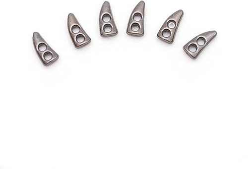 MSTZA 100pcs 7mm Super Mini Horn Toggle Buttons Metal Silver Gun Black Doll Clothes Buttons Small Buttons for Dolls Clothes