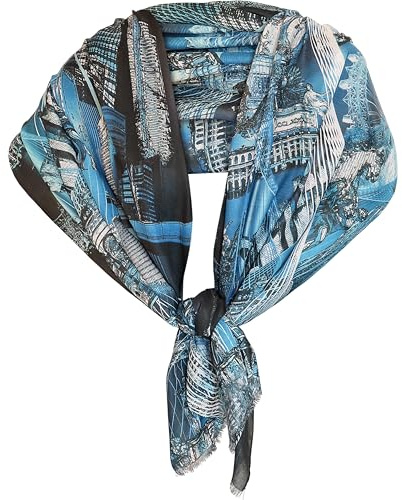 Alexandra Maxa Damen Schal - Design VIENNA SIGHTS - Petrol
