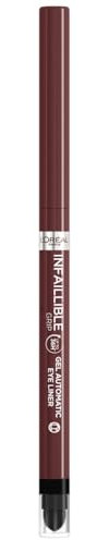 L'Oréal Paris Wasserfester Eyeliner mit Gel-Formel und integriertem Schwamm für glitzernde Akzente, 36h Halt, Infaillible Grip Gel Automatic Eyeliner, 13 Bordeaux