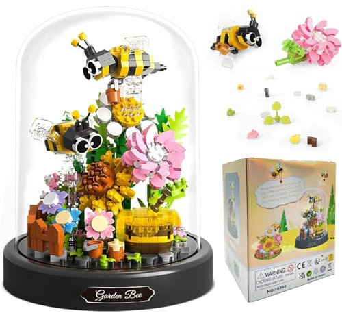 Funvalley Surperfect Flower Bouquet Building Blocks 588 Pcs Mini Animals Flower Building Set Flowers Botanical Collection Flowers Building Kit Gift for Adults Kids