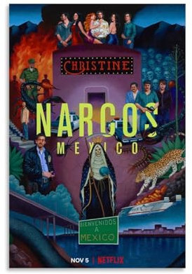 CHCHLINTD Narcos Mexico Series Fanart Poster Dekorative Malerei Leinwand Wandkunst Wohnzimmer Poster Schlafzimmer Malerei,Wandkunst Bilddruck Moderne Familienzimmer Dekor 08x12inch(20x30cm)
