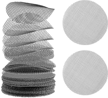 teashow 100 Pack Round Mesh for Plant Pot Bonsai Mesh Pad,Flower Pot Hole Cover Pads,Durable Planter Bottom Grid Mat for Drainage Screens,Reusable Prevent Soil Loss for Pots(10cm)
