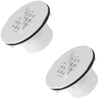 Lyreh 2pcs Threaded Inlet Strainer Compatible with Intex Filter Pumps with 1-1/2 Hoses, Above Ground Stock Tank Pool Inlet Strainer Replacement Parts Including Rubber Washer Filter Nut and Grid